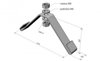 držák žlabu DZM 3/150 GZ Merkur ARK-214035